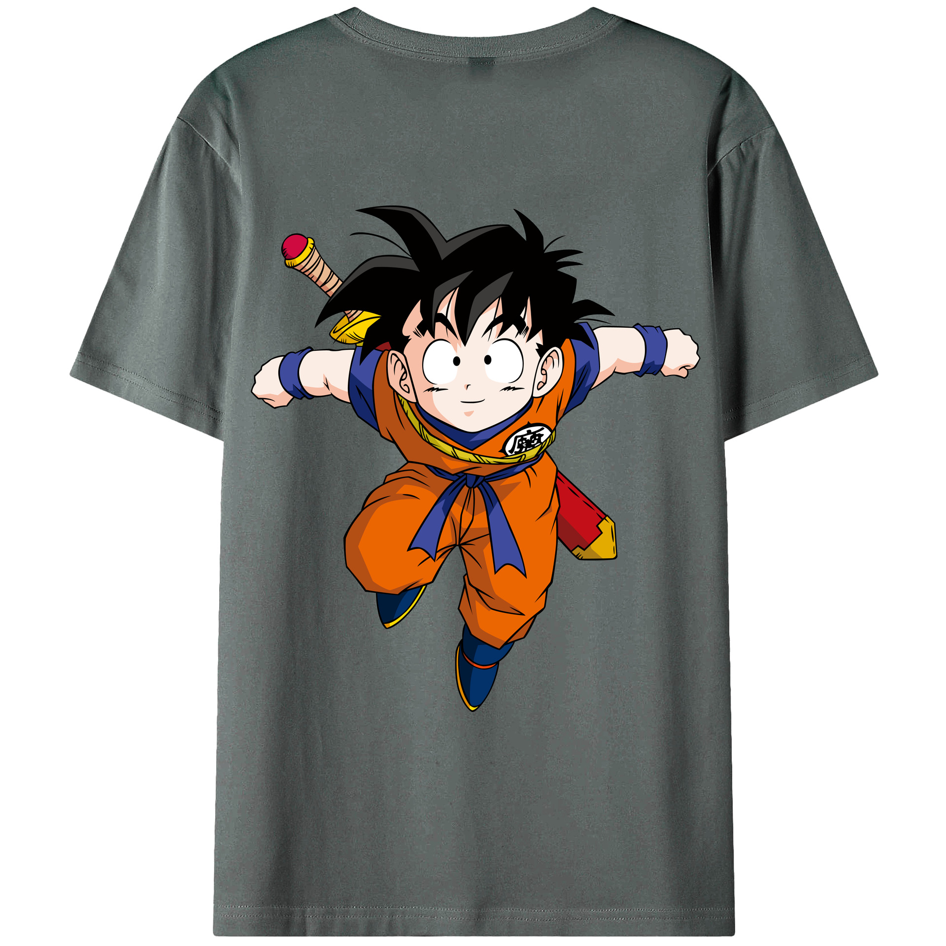 （画像用） ドラゴンボール 孫悟空（そん ごくう）Son Goku カカロット DRAGON BALL Kakarotto 綿100％ メンズ半袖Tシャツ（バックプリント） 通気性